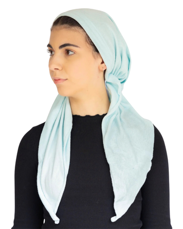 Tie Ur Knot Terry Pastel Blue Adjustable Pre-Tied Bandanna myselflingerie.com